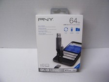 NEW...Flash Drive -New in a Box --PNY 64GB Duo Link USB 3.0 OTG  for IOS New picture