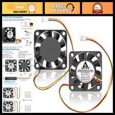 40mm 3-Pin Mini PC Fans 12V 40x40x10mm - 2-Pack Brushless Cooling for NVR, NAS, picture