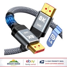 15FT DisplayPort Cable, VESA Certified 8K@60Hz, Great for HDR Gaming Experience picture