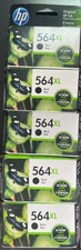 (5) Lot HP 564XL Black Ink Cartridge CN684WN Genuine OEM Retail Box 4295/5 picture