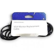 Insignia VGA Monitor Cable 6ft NS-PV06501 Computer Display Replacement Cord picture