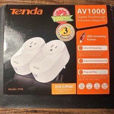 Tenda PH6 1000Mbps AV1000 Adapter Kit Ethernet Home Plugs New  picture