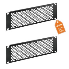 2 Pack Vented 2U Blank Rack Mount Panel, Steel Patch Panel Filler for 10