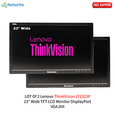 LOT Of 2 Lenovo ThinkVision LT2323P 23