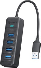PHIXERO USB Hub 4-Port USB Splitter 5Gbps Data Transfer 4-in-1 USB Converts, BLK picture