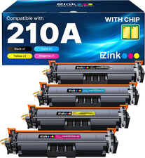 E-Z Ink 210A with Chip Compatible for HP 210A Toner Cartridges 4 Pack 210X to Us picture