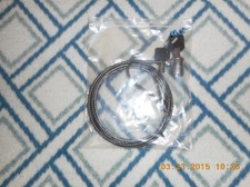 PC GUARDIAN LAPTOP SECURITY TWO KEY BLACK CABLE LOCK #MK-803 picture