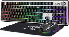 Beastron Wired Backlit Gaming Keyboard + Mouse & Mouse pad Combo Multimedia knob picture