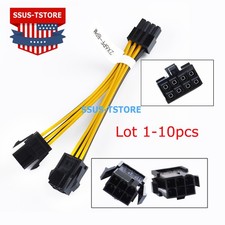 Lot For NVIDIA Dual 6Pin Female to 8Pin Male Power PCIe Video Card Power Y Cable picture