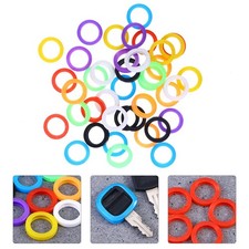 Assorted Color Silicone Key Caps 50Pcs Reusable Key Identification Covers picture