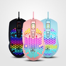 Gaming Mice Mouse 6400 DPI USB RGB Flowing Backlit Light Wired PC Laptop Compute picture