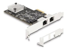 Delock PCI Express x2 Card to 2 x RJ45 5 Gigabit LAN RTL8126 Nic 81261 picture