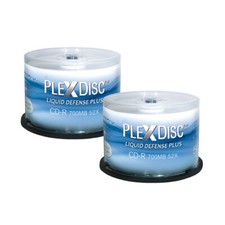 100 PC PlexDisc 52X 700 MB CD-R Water Resistant White Inkjet Printable 641-C14 picture