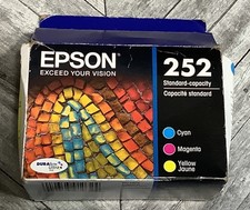 Genuine Epson 252 Tri Color Ink Cyan Magenta Yellow Exp 09/2024 picture