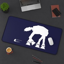 Star Wars - Minimalist Navy Blue AT-AT ATAT R2-D2 R2d2 Desk Mat Mouse Pad picture