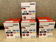 LOT OF 4 ANKINK INK CARTRIDGES 270 PGBK 271BK DATED 03-24 (3 NEW, 1 OPEN BOX) picture