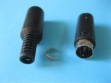 24 pcs Standard Mini DIN Plug 3 Pin Male Connector with Plastic Handle New picture