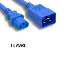 10x Blue 3ft Heavy Duty Power Cord IEC-60320 C13 to C20 14AWG 15A/250V IT Data picture
