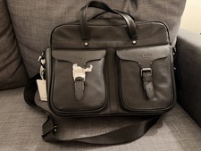 TED BAKER LONDON Forsee Leather Briefcase Laptop Bag Black NWT picture