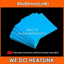 8pcs 3M 8810 80x80mm Blue Thermal Adhesive Transfer Heat Sink Cooler Tape picture