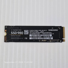 Samsung 980 1TB NVMe M.2 2280 PCIe SSD MZ-V8V1T0 98% Health Tested picture