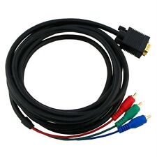VGA TO RGB RCA VIDEO MONITOR ADAPTER CABLE COMPUTER CONNECTOR HDTV US SELLER picture