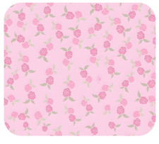 PINK HEARTS STARS BOWS LOVE VALENTINE FLORAL THEMED MOUSE PAD MOUSEPAD 9 X 7 picture