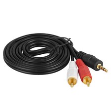 3.5mm to RCA Stereo Audio Cable Laptop PC Car Sound 2 Channel Output Wire 10ft picture