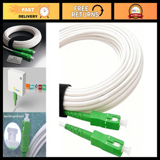 15m Fiber Optic Cable SCA to SCA Simplex Singlemode 9/125μm LSZH Patch Cord - Wh picture