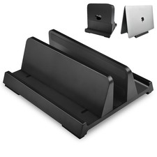 Vertical Laptop Stand Holder Adjustable Space Saving ABS Dock Black 1 Slot picture