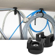 20PCS Black Magnetic Cable Zip Tie Mount Base Wire Clips Management Base Holder picture