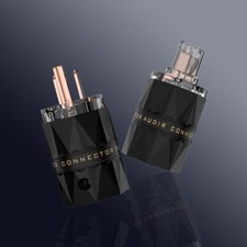 Pair VIBORG VM503 HiEnd Pure Red Copper US Power Plug HiFi Power Cable Connector picture