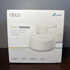TP-Link Deco BE25 BE5000 Whole Home Mesh Wi-Fi 7 System 3-Pack New/Open Box picture