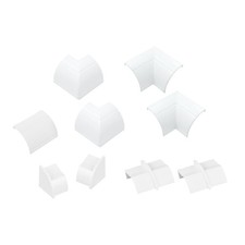 D Line Quarter Round Cord Management Cover 9 Piece Multipack White picture