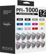 Pro 1000 Ink cartridges PFI-1000 12 Color Pack Ink Tank 80ml Replacement for Can picture