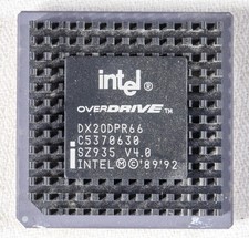 Vintage Intel DX20DPR66 CPU Overdrive 486DX2-66MHz Processor Socket 3 tested picture