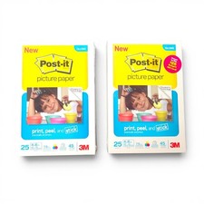 Lot of 2 Post-it Picture Paper 4x6 Semi-Gloss Inkjet 50 Sheets Total New Sealed picture