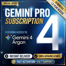 Gemini Pro 18 Month Subscription with Argon 4 AI Access picture