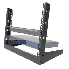 JINGCHENGMEI 8U Desktop Server Rack 2-Post Free Standing Tabletop 8U, Black  picture