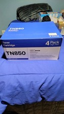 4 Pack Toner Cartridge Compatible TN850 Black High Yield- 8000 Pages Open Box picture