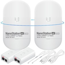 Wireless Bridge Ubiquiti LOCO5AC PRE-CONFIGURED, Bundle of 2 Bundle, White picture