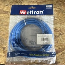 90-C6CB-BL-010 Weltron 10ft Blue Cat6 Clear Boot Patch Cable picture