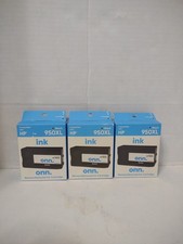 Lot: 3x Onn 950XL High Yield Black Ink Cartridges 06/2025, HP OfficeJet Pro picture