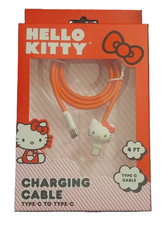 Sanrio Hello Kitty Kawaii 4' Red Charging Cable USB-C To USB-C Japan picture