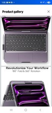 edaiser Swivel Keyboard Case for iPad Pro 11-inch M5 M4 (2025 2024) Purple360° picture