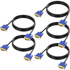5 PCS 6 Ft Blue VGA To VGA Male Monitor Cable Adapter HD15 1080P Projector picture