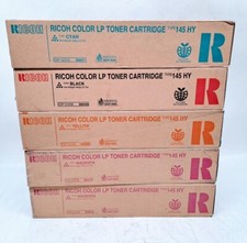 Lot of 5 RicoH Color Lp toner Cartridge 145HY Cyan Black Yellow X2 Magenta picture