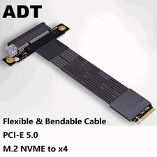 ADT M.2 NVMe to PCIe X4 Extension Adapter Cable Flexible Cable Support PCIe 5.0 picture
