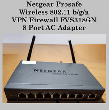 Netgear Prosafe Wireless 802.11 b/g/n VPN Firewall FVS318GN 8 Port AC Adapter picture