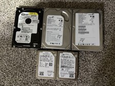 Bundle Of 5 Assorted Small Capacity SATA Mechanical Hard Drives - Tested & Works picture